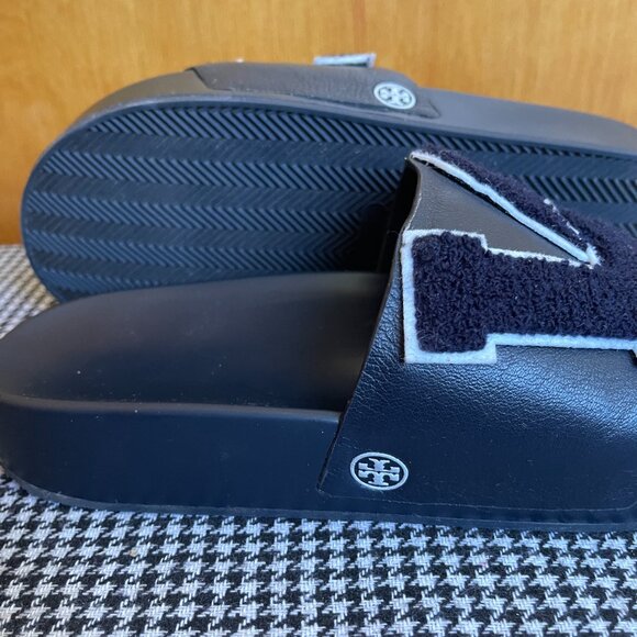 NEW IN BOX Tory Burch LOVE Slide Sandals - Size 6 - Navy and white. Authentic! - Picture 5 of 8